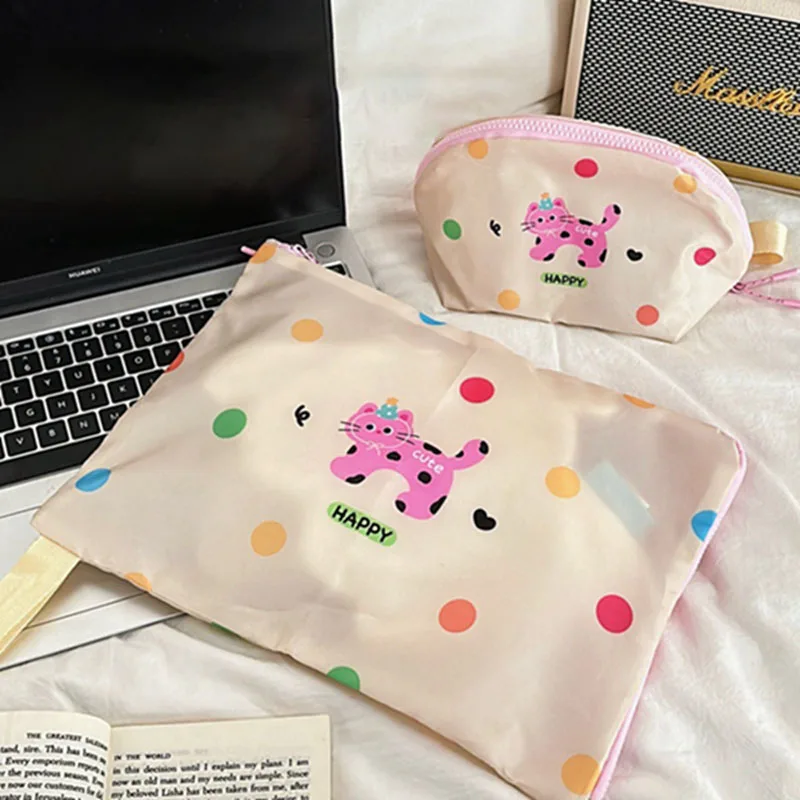 

Reusable Shopping Bags Kawaii Cartoon Dog Women Makeup Bags Totes Heavy Duty Washable Grocery Bags Eco-Friendly Make up Bags