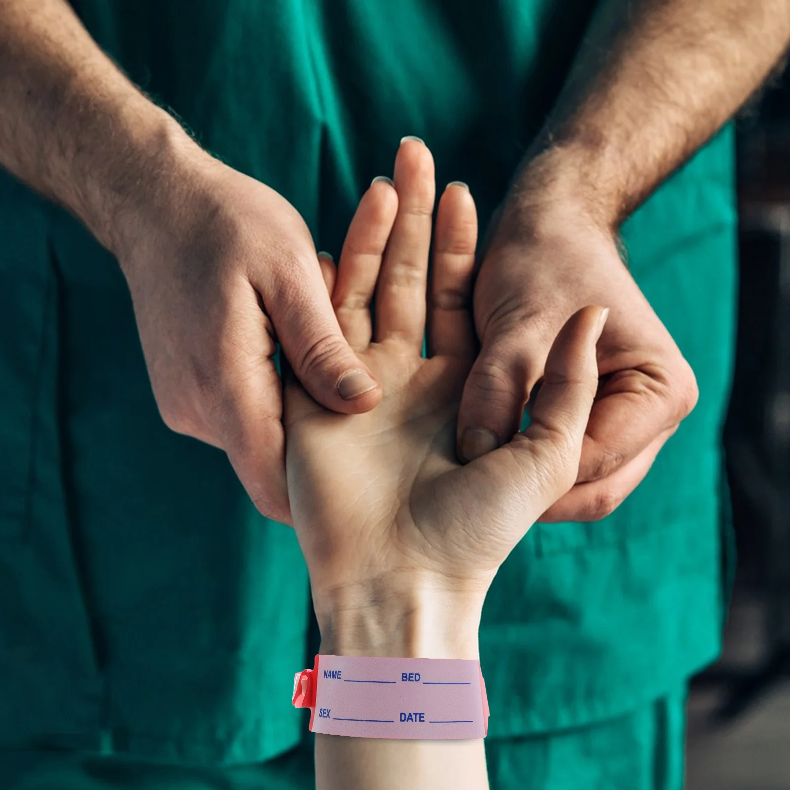 

100Pcs Patient Identification Wristbands Medical Id Bracelets Disposable Plastic Hospital Admission Nursing Bands for Adults