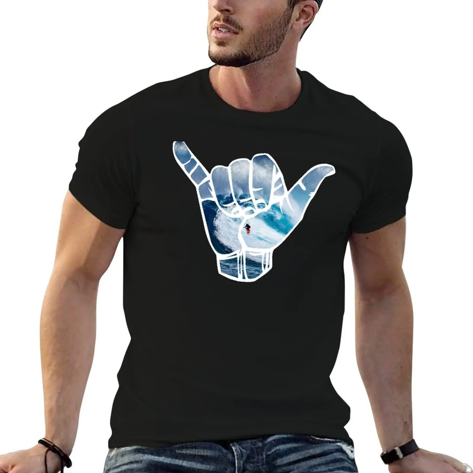 Surf Hang Loose - white T-Shirt cotton graphic tees rapper graphic tees men t shirts