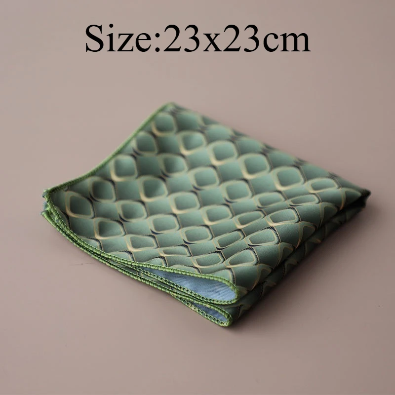 Printed Imitation Silk Suit Pocket Square Formal Style Unique Personalized Handkerchief Versatile Accessory For Banquet Business