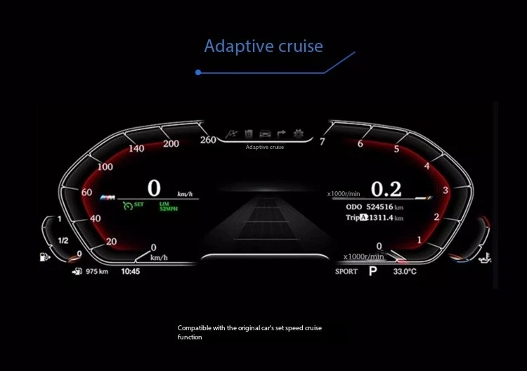 Suitable for BMW F20/F52/F22/F45 X1 F48 F49 F39 12 Inch Screen 4-core LCD Instrument Panel Speedometer Digital Combination