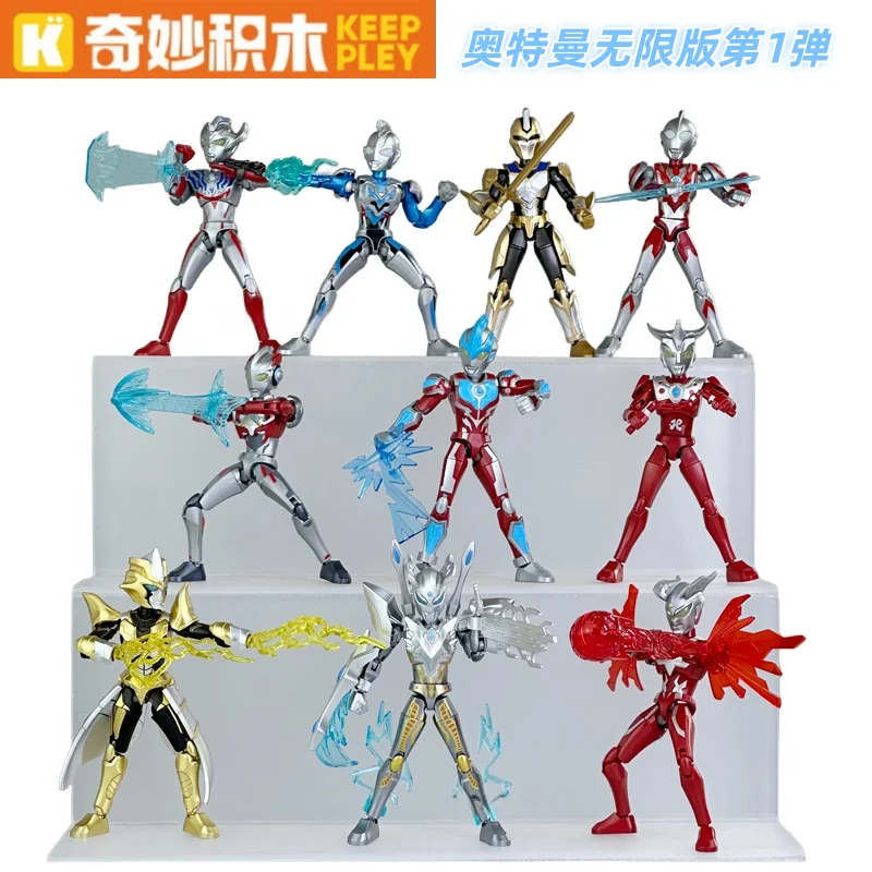 

Строительные блоки Keeppley Ultraman Unlimited Edition Vol.1 US Ultraman Zero Ultraman Ginga собранная подвижная модель игрушка-орнамент