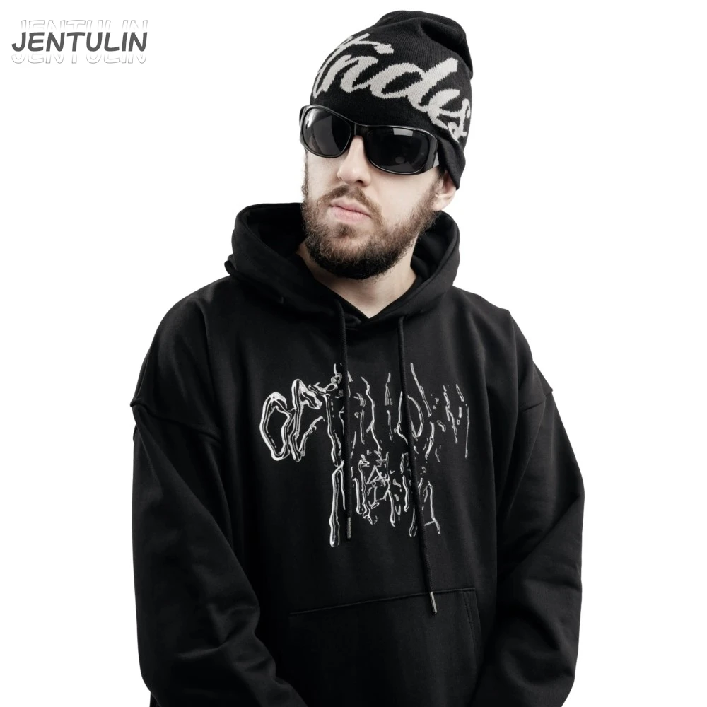 

Harajuku Streetwear Oversized Men's Hoodies Pullover Останови Меня Graphic Print Hoody Sweatshirts Hip Hop Punk Tops Goth Y2k BF