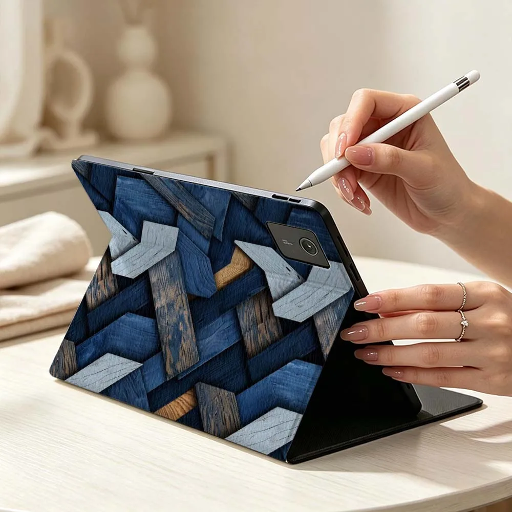 Geometric Gold Art Pattern Soft Pen Tray Tablet Case For Lenovo Xiaoxin Lenovo Tab Pad Pro Plus P12 P11 M10