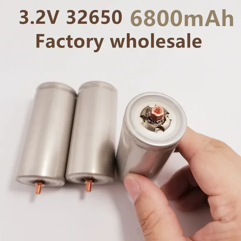 100% brand new-batería recargable Lifepo4, 32700, 6800mAh, 3,2 V, potencia de fosfato de hierro y litio profesional con tornillo