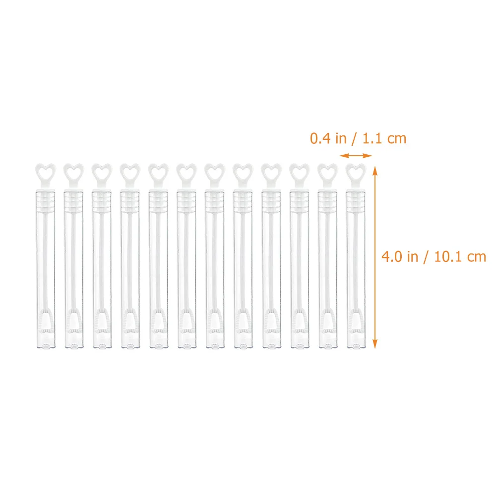 Baguettes à bulles vides de qualité supérieure, bouteilles rechargeables pour fête d'anniversaire, mariage, soufflage de bulles en plein air, 12 pièces