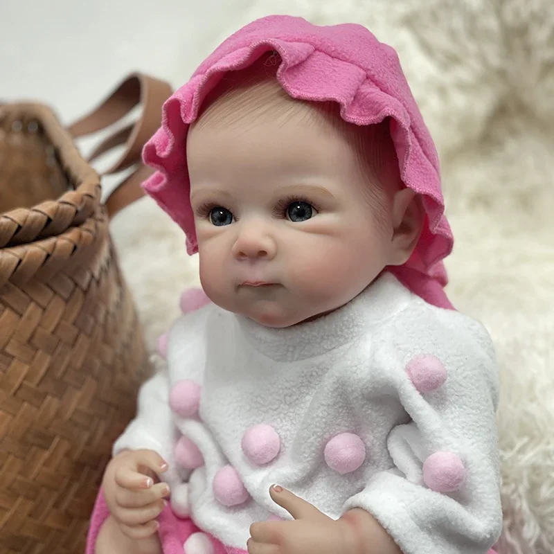 45cm Newborn Baby Doll Bettie Lifelike Soft Touch Cuddly Baby Wielowarstwowe malowanie skóry 3D z widocznymi żyłami