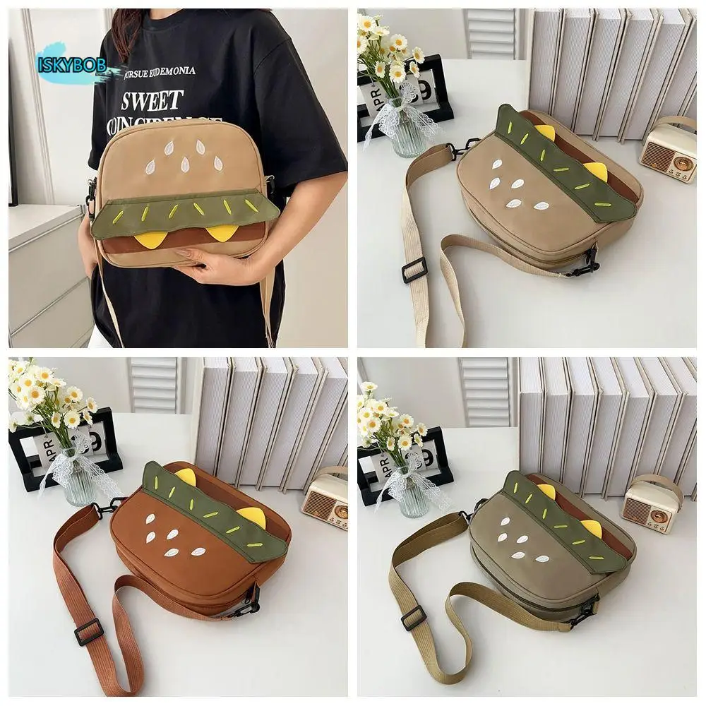 

Harajuku Hamburg Embroidery Shoulder Bag Solid Color Casual Crossbody Bag Korean Style Coin Pouch Mobile Phone Pack Outdoor