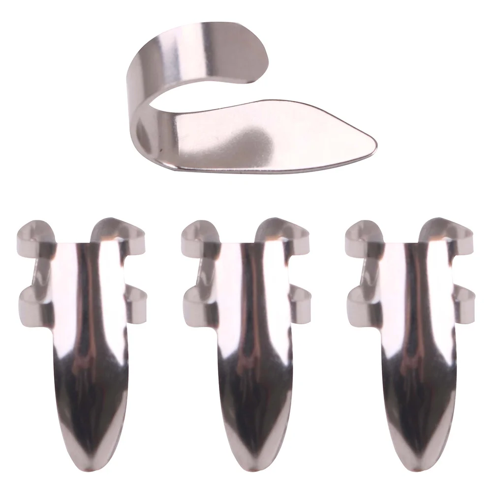 

Finger Picks Set Stainless Steel Guitar Thumb Comfortable Protection Fingernails Suitable Adults Electric Banjo Tools