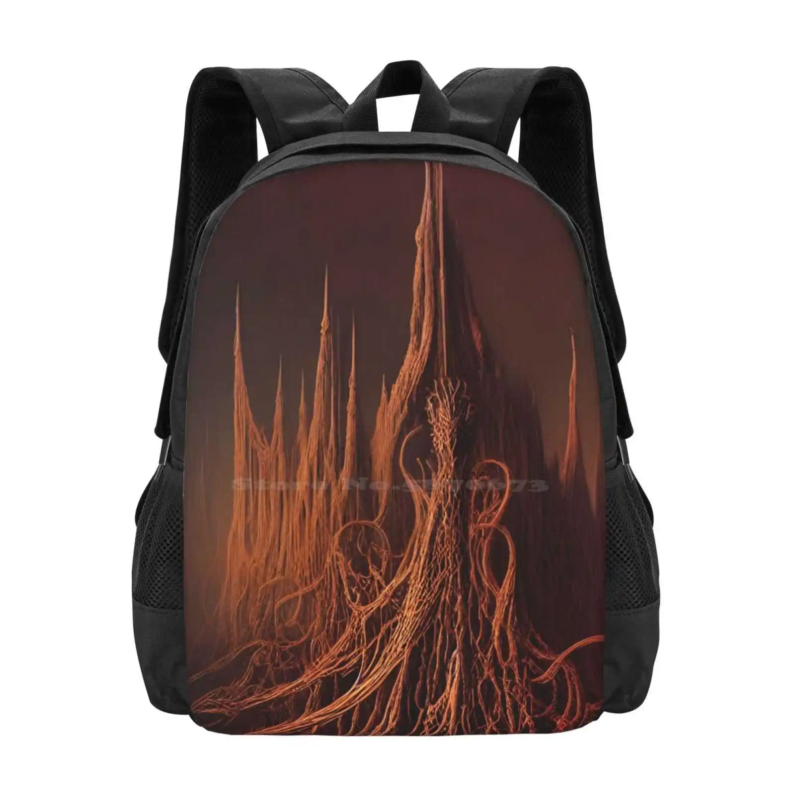 The Cathedral Of Clotted Blood Hot Sale Backpack Fashion Bags Cathedral Artificial Intelligence Copper Wired Horror Fantasy