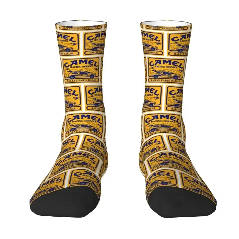 Camel Racing Service Dress Socks Men Women Male Breathable Warm Funny Novelty Crazy Crew Socks