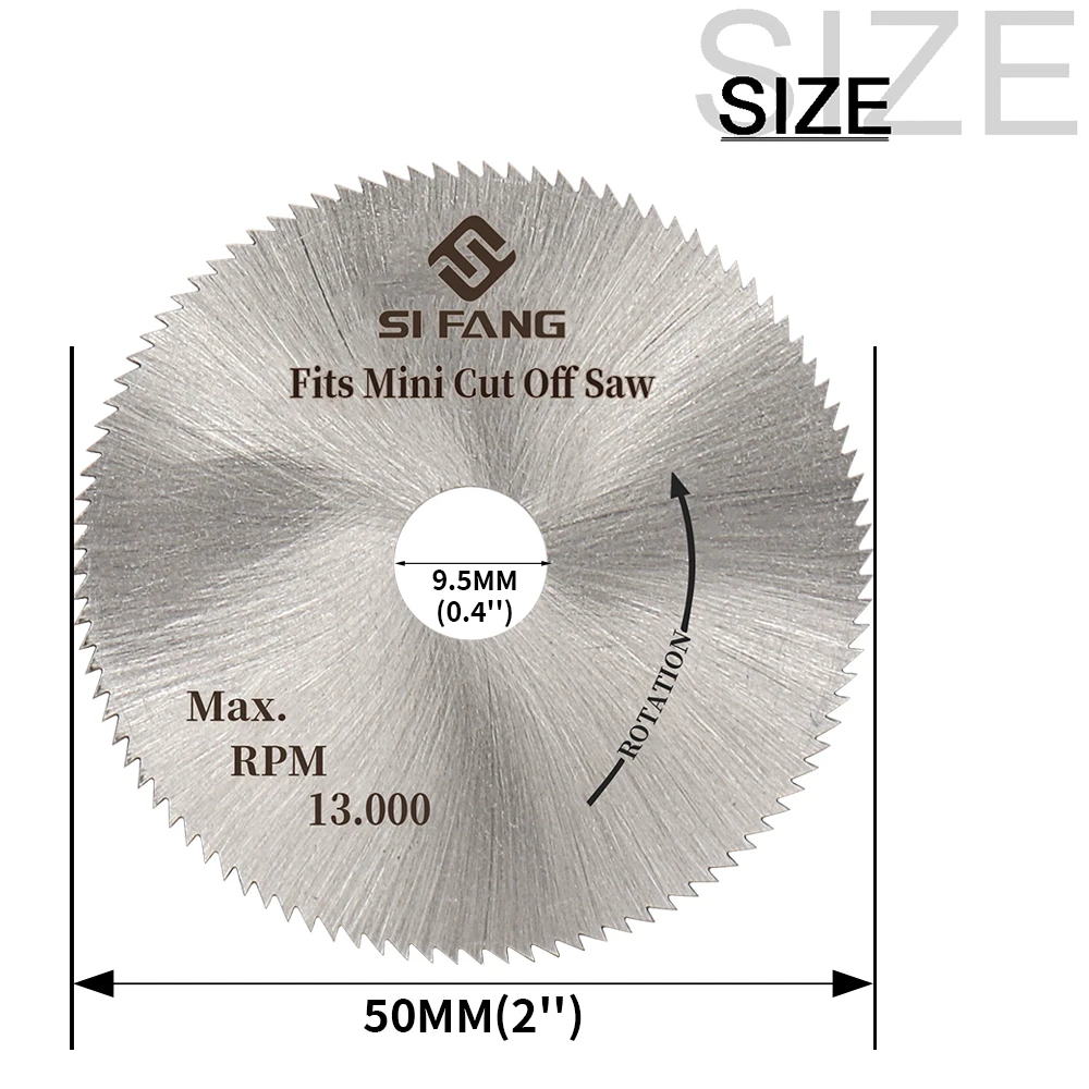 1pc 2inch 50mm Cutting Disc Mini Circular Saw Blade For Wood Plastic Metal Rotating Cutting Tools 13000RPM