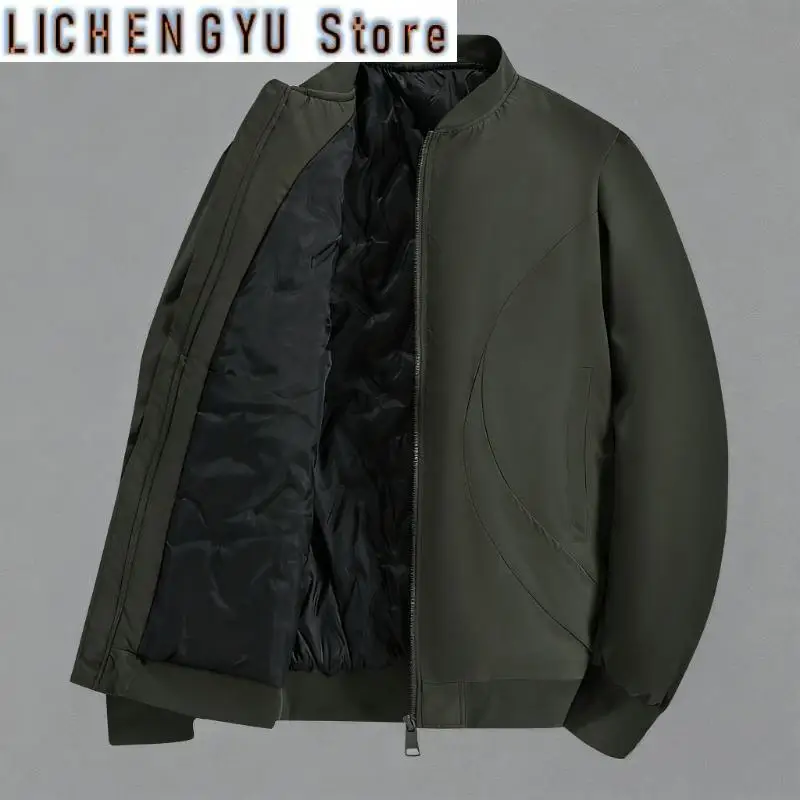 Thick Down Cotton Jacket for  Men in  Autumn and Winter,  Windproof and Warm Outdoor, Fashionable and High-quality Cotton Jacket
