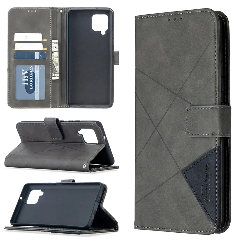 Luxury Leather Phone Case On For Samsung Galaxy A32 A12 A42 Funda A sFor SamsungA 32 12 A22 A52s A13 A72 5G Wallet Flip Cover