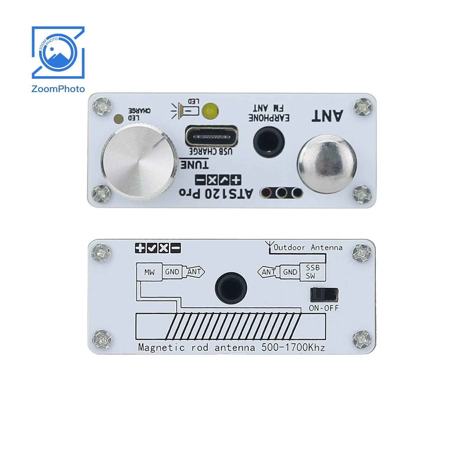 HAMGEEK-Receptor de Rádio Banda Completa, Decodificador Digital, Oficial Licenciado, SI4732, FM, SSB, ATS120-Pro, V4.1x