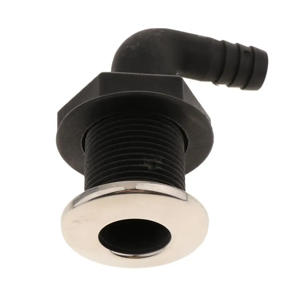 

90 Degree Connector for Marine Plumbing Hose Thru Hull Fitting