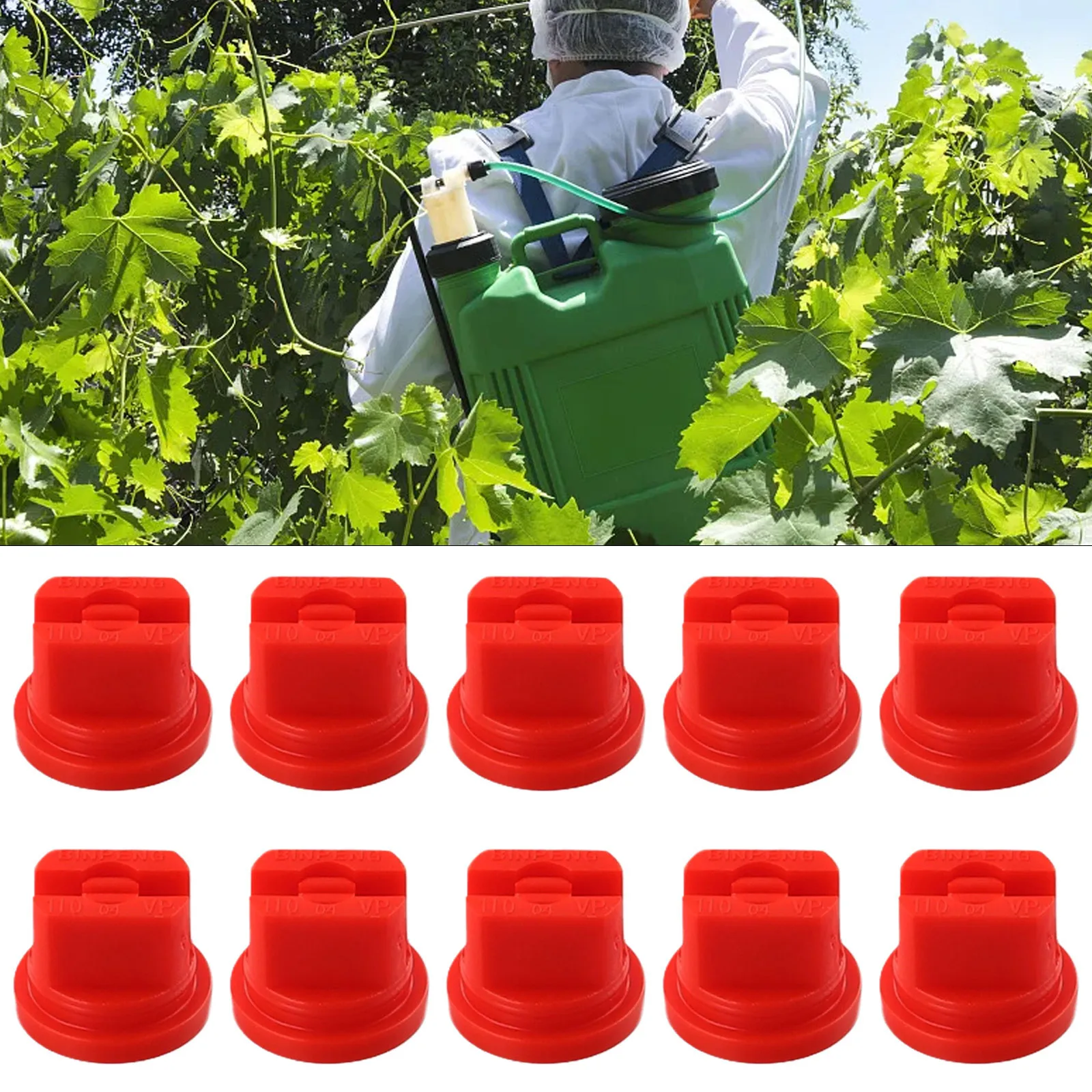 Innovative Misting Solutions Pack of 10 Fan Shaped Nozzles Engineered to Maximize Water Efficiency in Spraying