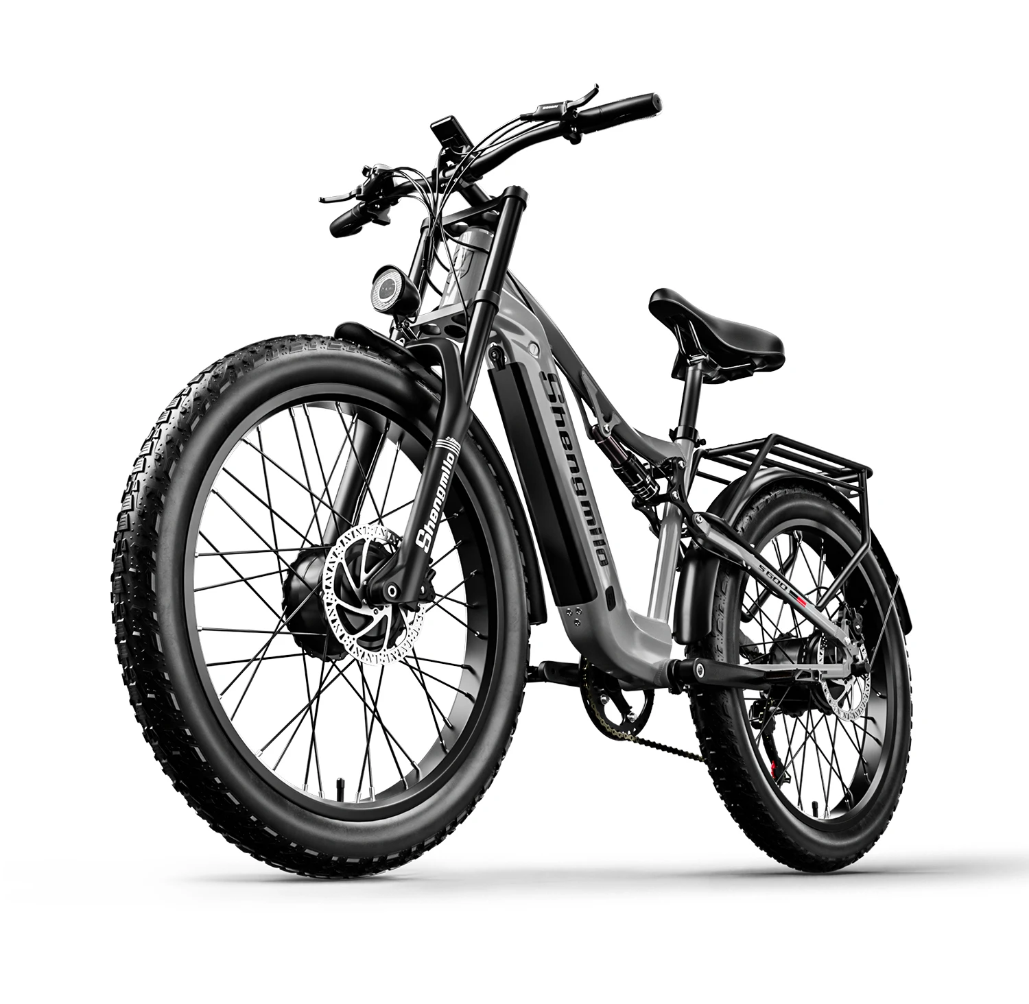 Shengmilo S600 E-Mountain ebike da uomo adulto 2000W con due motori, batteria 48V17.5AH840WH, bici elettrica da uomo con pneumatici larghi 26 pollici