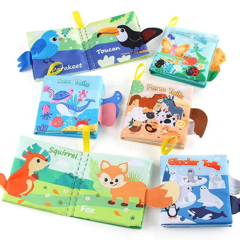 Fun Baby Cloth Book Early Education Toys Cartoon Sea Animals Palm Book Tearing A Variety Of Cognitive Baby Cloth Book Kids Gift