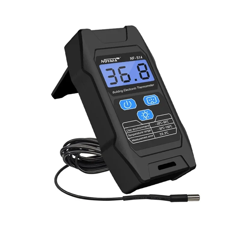 New Arrival NOYAFA NF-514 Portable Building Electronic Thermometer Temperature Tester High Accurancy LCD Thermodetector Temp Mea