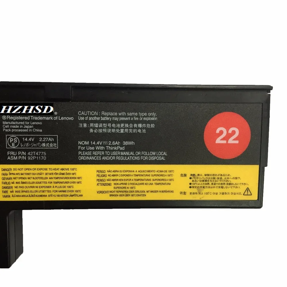 14.4v 38wh/4 sel baterai Laptop asli baru 40Y7001 42T4776 92P1168 92P1170 42T4505 92P1167 untuk IBM ThinkPad X60 X60s X61 X61s