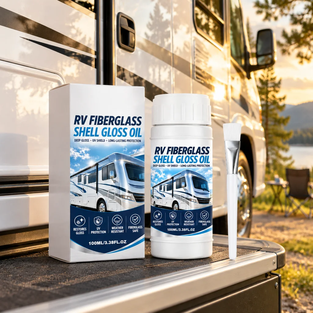 Rv Fiberglass Shell Gloss Oil Improve Surface Gloss Block Floating Dust Adhesion Slow down Aging Camper Refurbish Polish Agent
