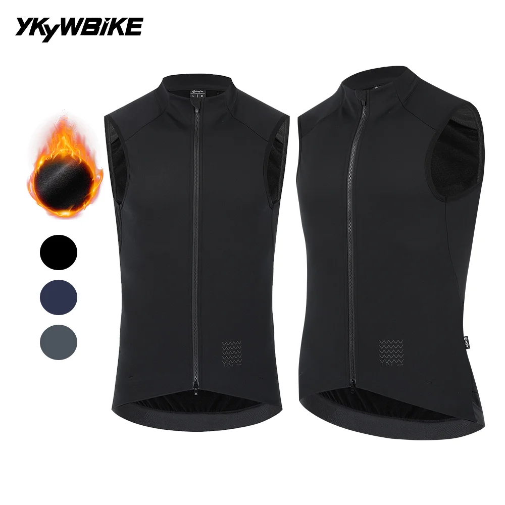 

Мужской велосипедный жилет YKYW 2025, термофлисовый жилет 10-20 ° C Водонепроницаемый жилет Ветрозащитный велосипедный топ без рукавов Mtb YKK Двусторонняя молния