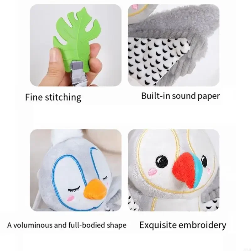 신생아를위한 동물 딸랑이 진정 장난감과 부드러운 플러시 어린이 침대 모바일 교수형 펜던트 아기 보육 침구 장식 15UB