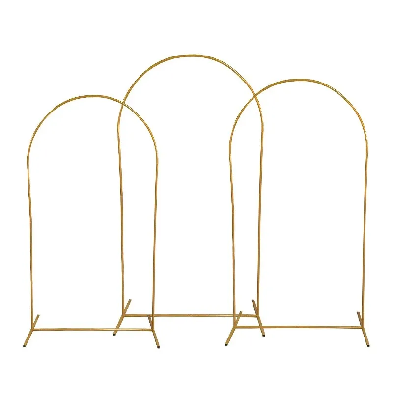 1 Stück Goldener Hochzeitsbogenständer, Party-Dekorations-Ballonbogen, Rahmen-Hintergrundhalterung, Größe 4FT 5FT 6FT 6.6FT 7.2FT