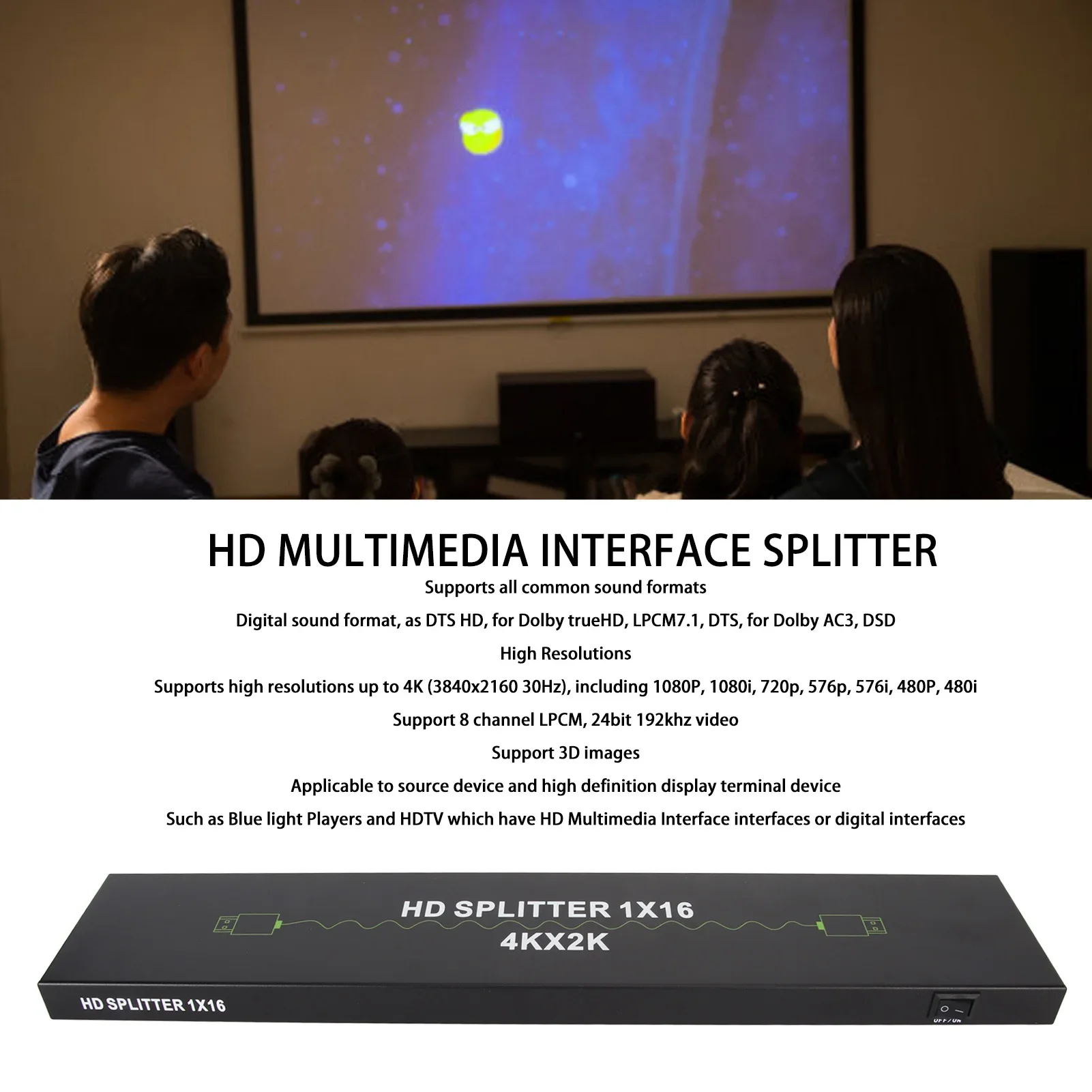 Hd Splitter 4K 1 In…