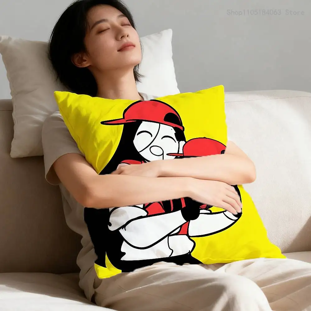 Yi Xi Singer Meat Girl Pillow Case For Sofa Decor Car Office Room Printing Cushion Cover Decorations and Protector