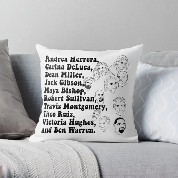 

Station 19 Cast 3 Printing Throw Pillow Cover Car Comfort Soft Fashion Home Office Hotel Bed Pillows not include One Side