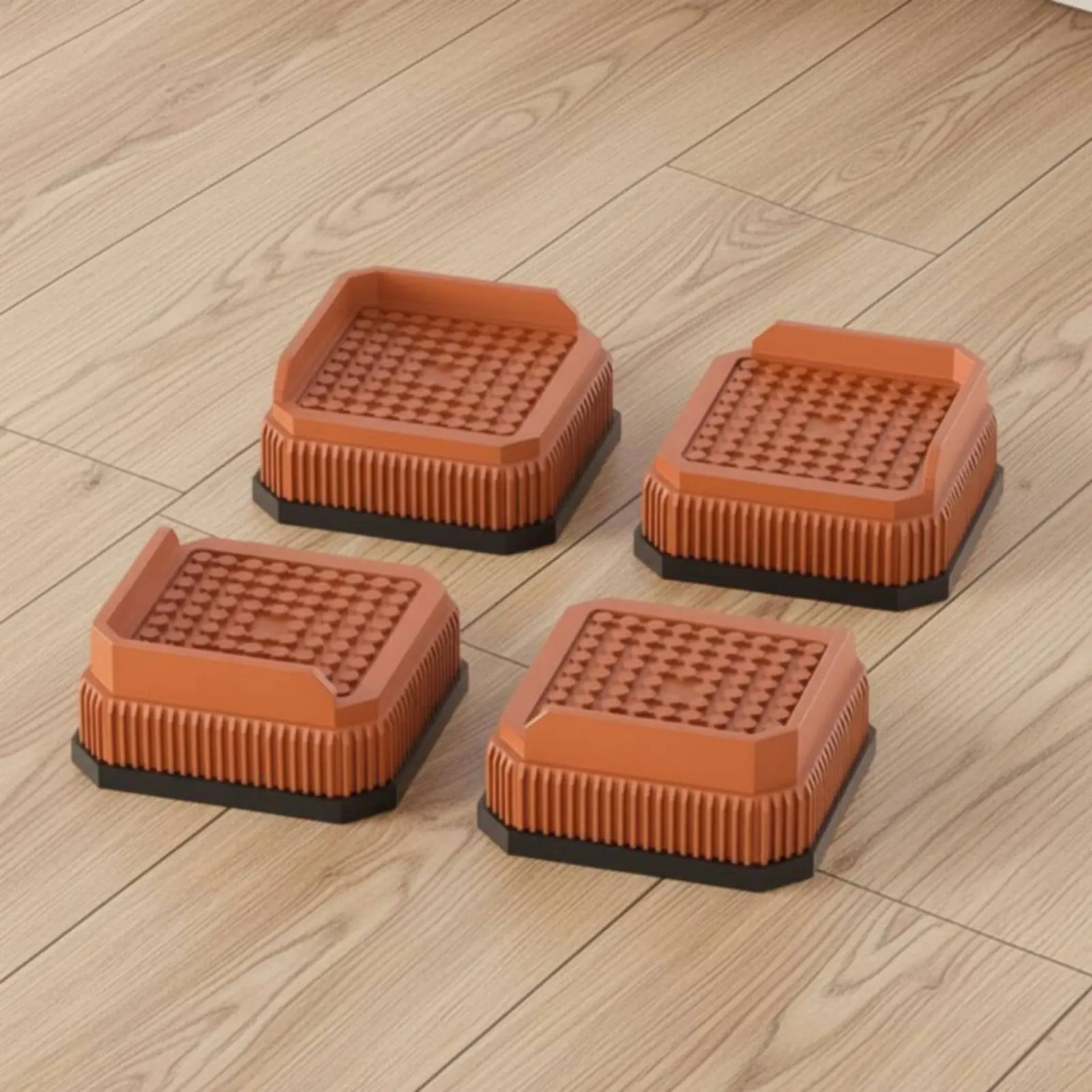 Stackable Furniture Riser Moisture-Resistant Sturdy Duty Furniture Lifter Table Leg Extender Pad Shock-Absorbing Floor Protector