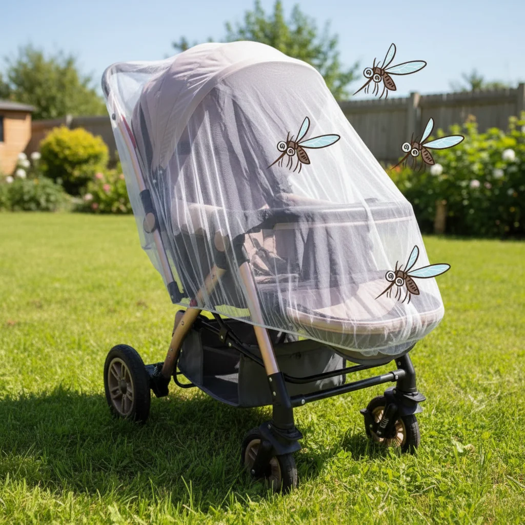 

Fully Covered Baby Stroller Mosquito Net Universal Dustproof Baby Cradle Mosquito Net Mosquitoproof Lightweight