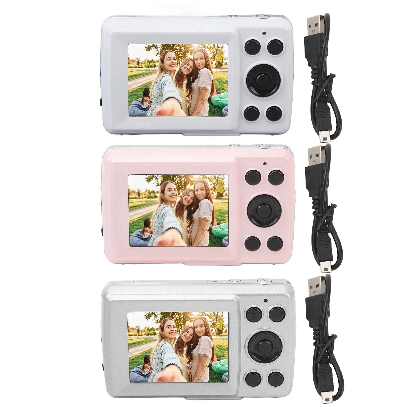 Portable Camera Travel Camera 2.4 In Portable Camera 16X Digital Zoom 1080P 16MP Auto Focus Digital Camera for Photography Video