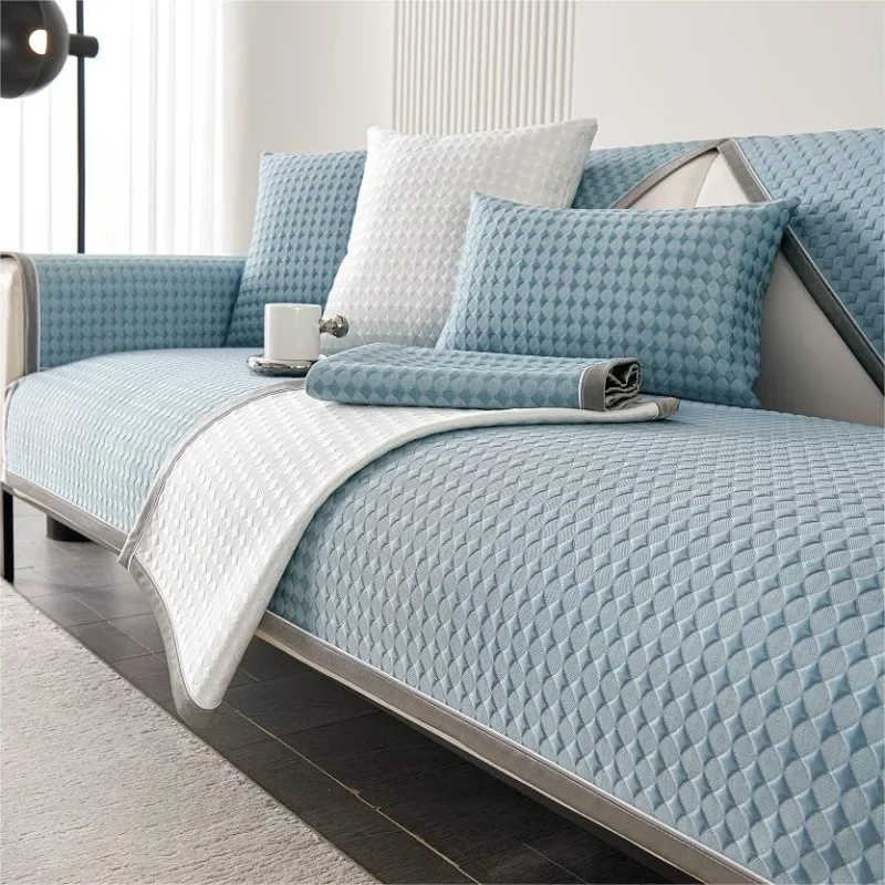 Cool Feeling Summer Sofa Pad Breathable Sweat Resistant Sofa Cover Cat Scratch Proof Non Slip Wear Resistant Household Cushion
