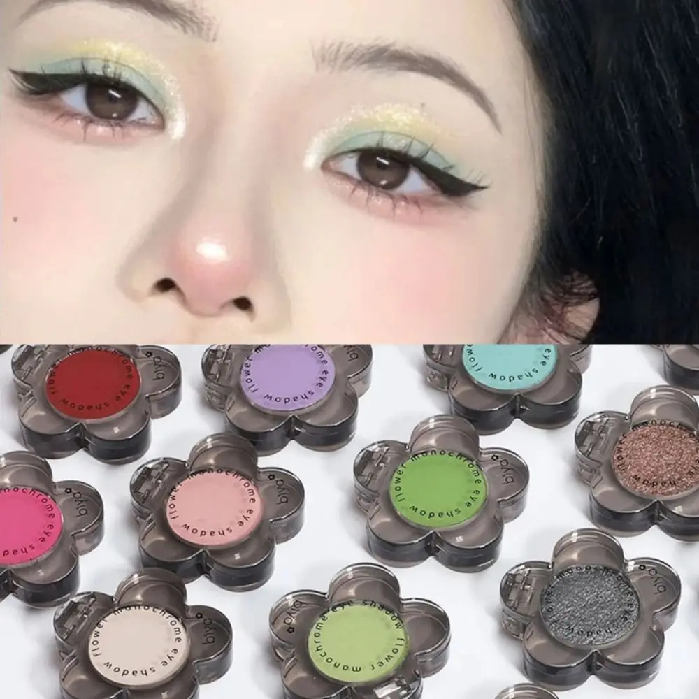 Matte Monochrome Mini Eyeshadow Flower Palette Powder Makeup Eye Shadow Palette Waterproof Eye Cosmetics