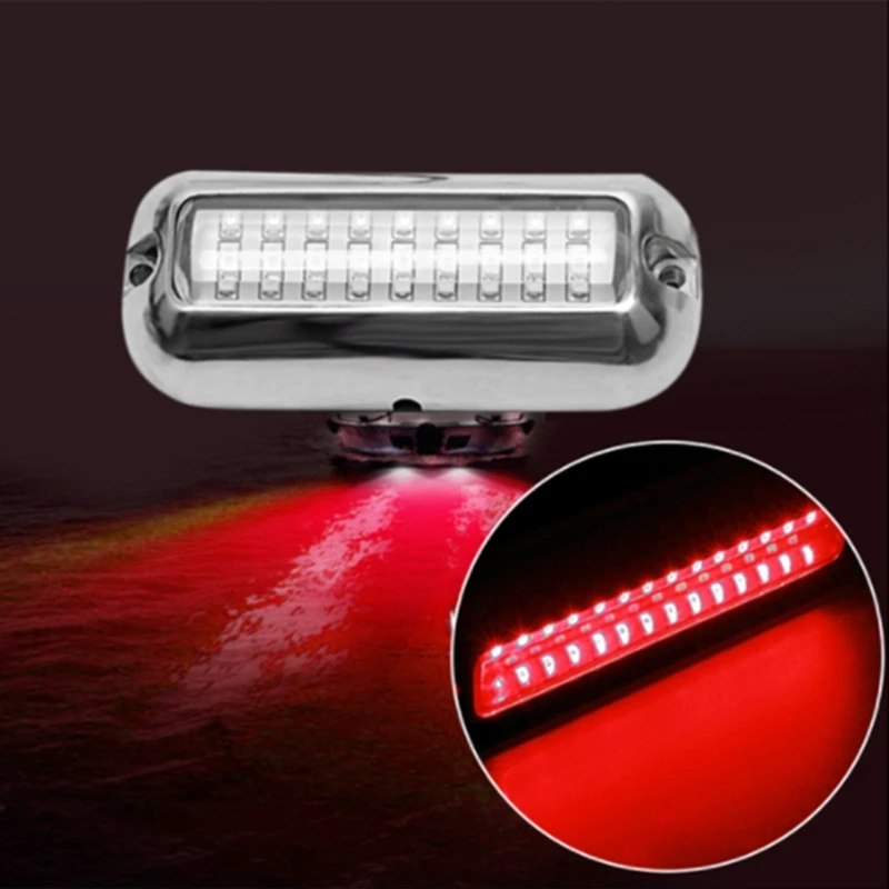 27 LED Surface Mount Underwater Boat Light Underwater Pontoon Transom Lamp