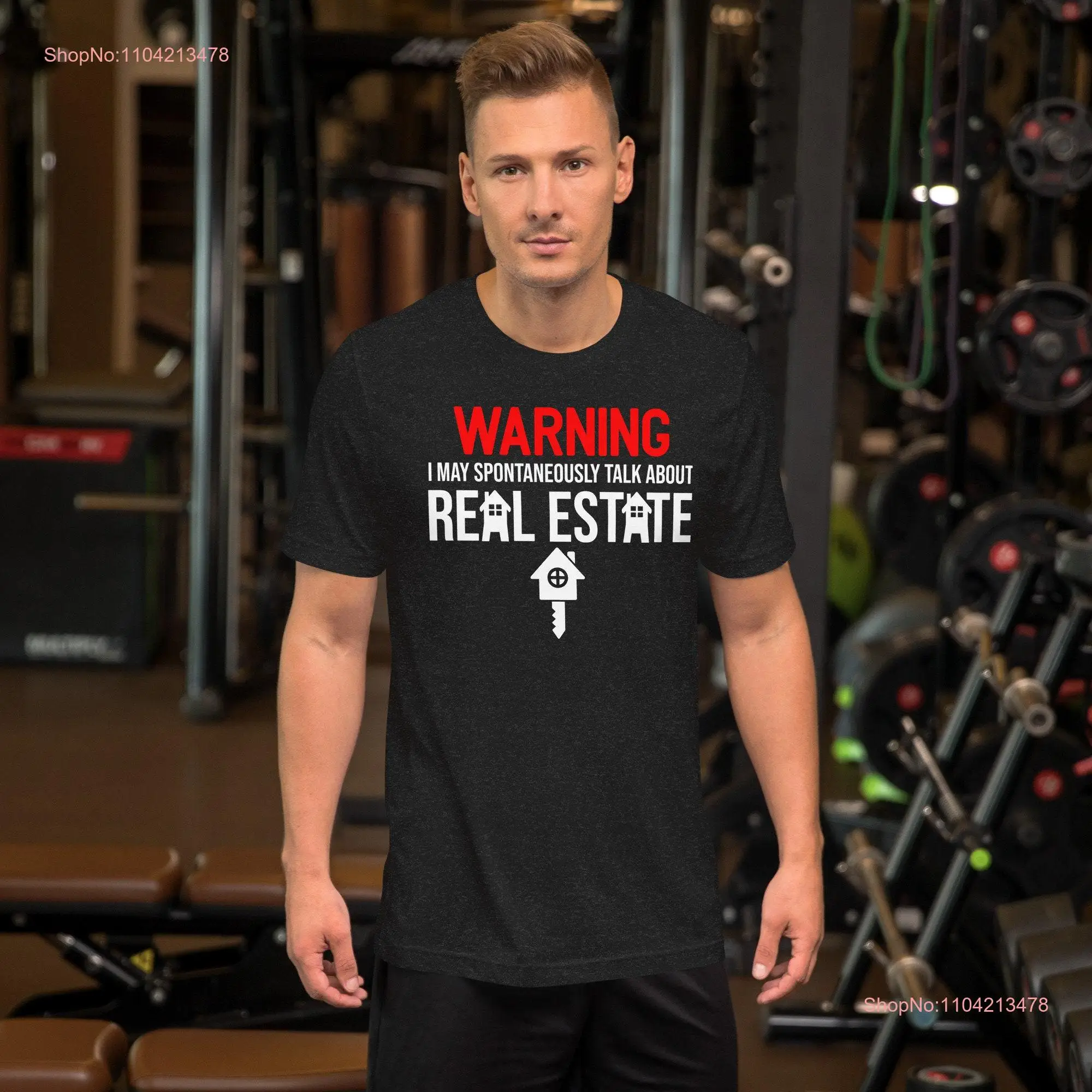 Realtor tee Warning I may spontaneously talk about real estate This is a great t shirt for an agent broker or sales team