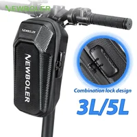 NEWBOLER-bolsa frontal para patinete eléctrico, 3L/5L, con bloqueo de contraseña, impermeable, EVA, gran capacidad, Universal, accesorios