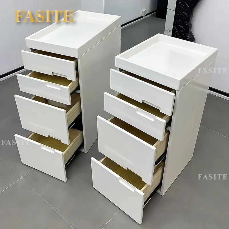 For Barber Shop Tool Cabinet Hairdressing Solid Wood Drawer High End Storage Single Double Sided Painted Furniture