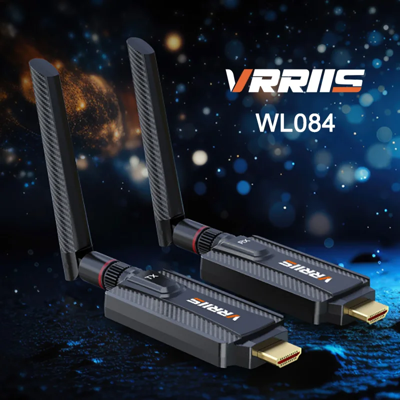 VRRIIS WL084 200m Wireless HDMI Extender Video Display Adapter Transmitter and Receiver Fr Camera TV Box Laptop PC To TV Monitor