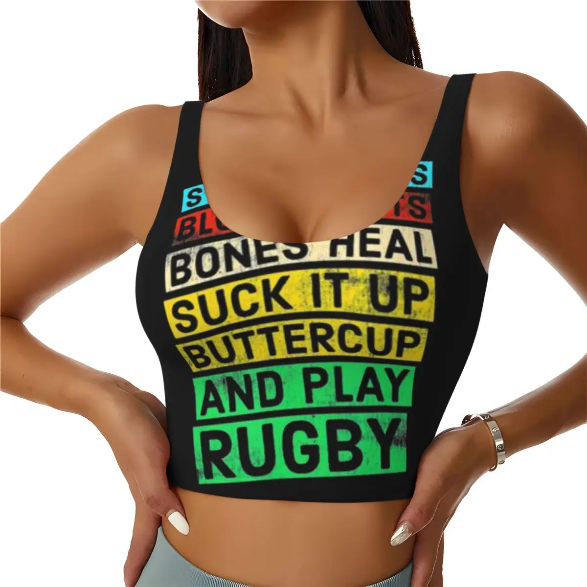 Streetwear Fitness Top Funny Rugby Quote Play Rugby Seaside Walking Casual Tank