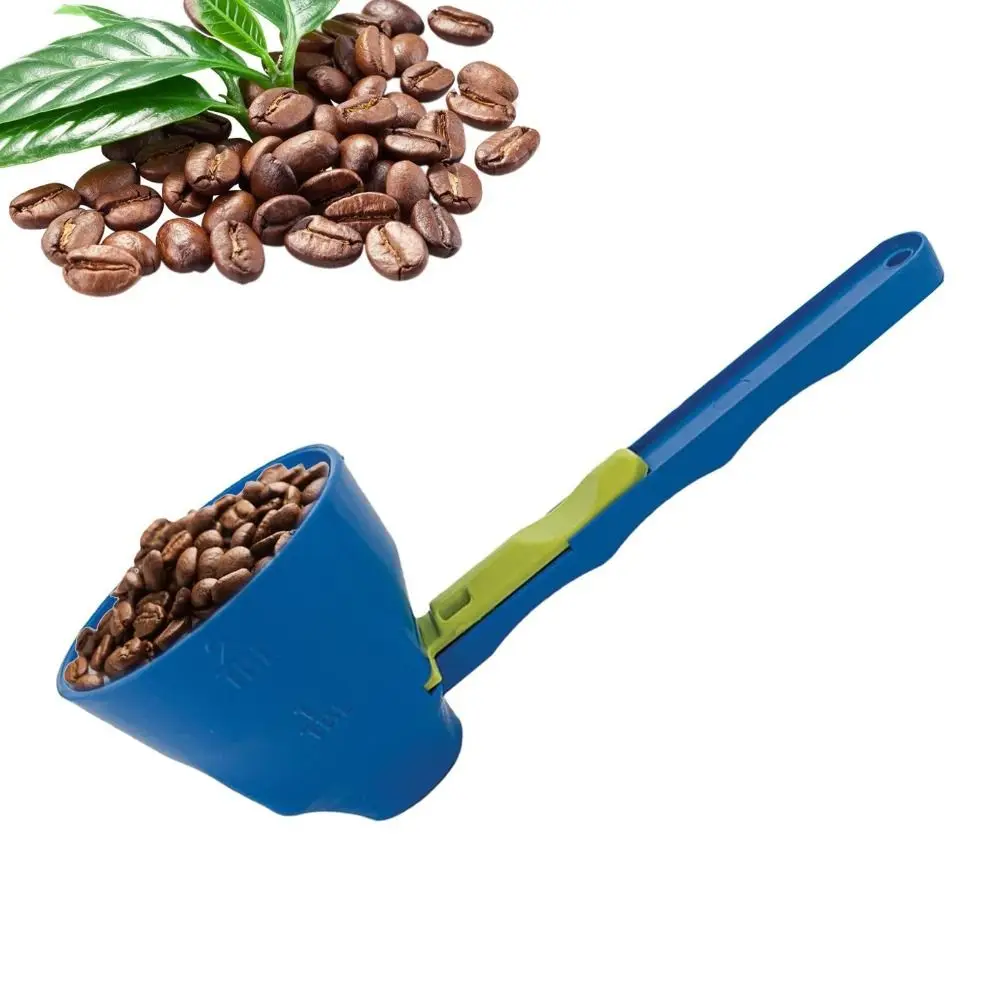 Kitchen Accessories Flling Coffee Scoop Funnel Reusable Plastic Coffee Spoon Creative Funnel Spoon