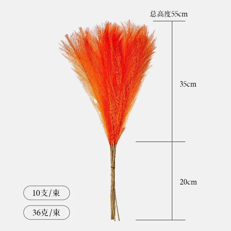 10pcs Artificial Reed Ins Wind Bouquet Imitation Flowers Bohemian Home Living Room Decor Fake Reed Christmas Wedding Decoration