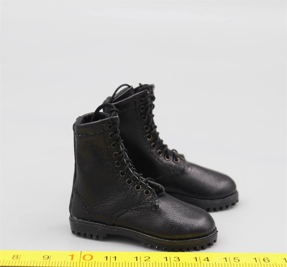 Marsdive 1/6 à vendre en cuir noir chaussures creuses bottes uniforme jouets modèle pour 12 "mâle BD001 B001 figurine bricolage RUS-044
