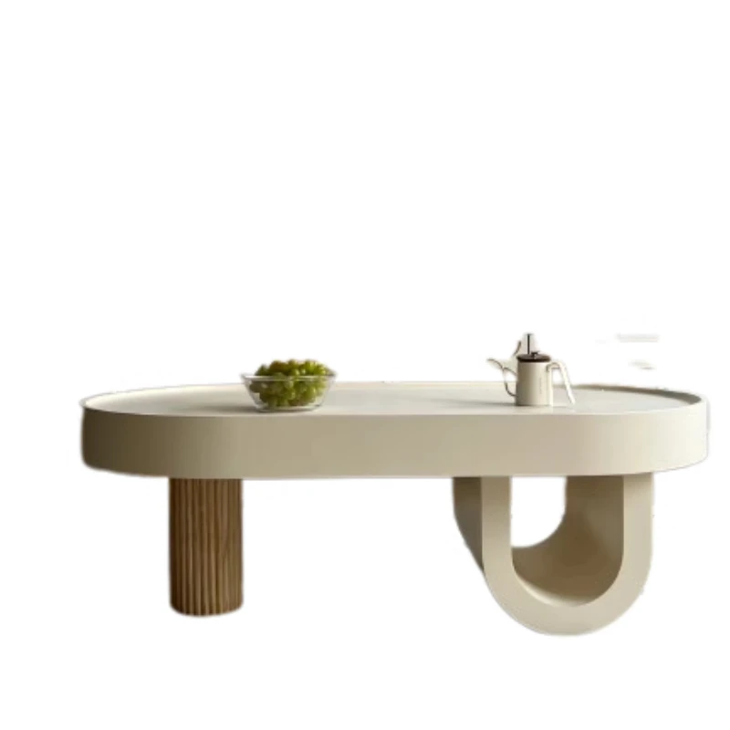 

Nordic cream style solid wood living room coffee table creative simple modern balcony small table