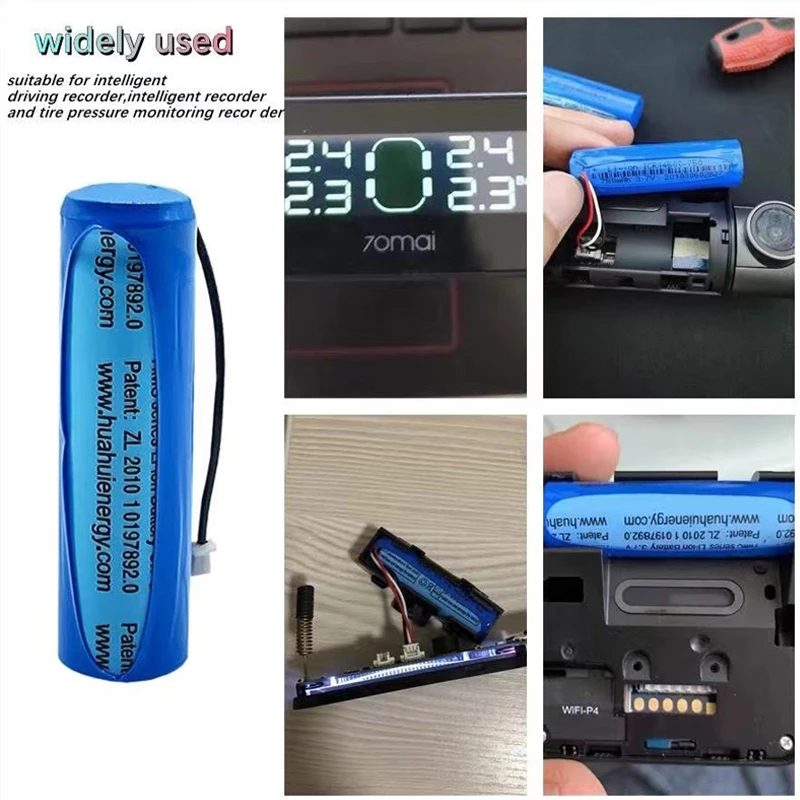 14500 Dashcam Battery 3.7V 500mAh Tire Pressure Detector Battery....