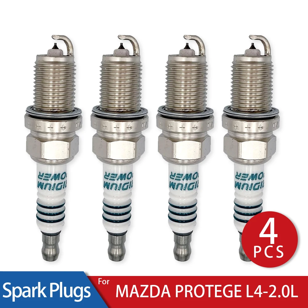 

4 Pcs/Lot Iridium Power Spark Plugs Glow Plug for 2002-2003 MAZDA PROTEGE L4-2.0L Car Candle Stable Operation 80000km