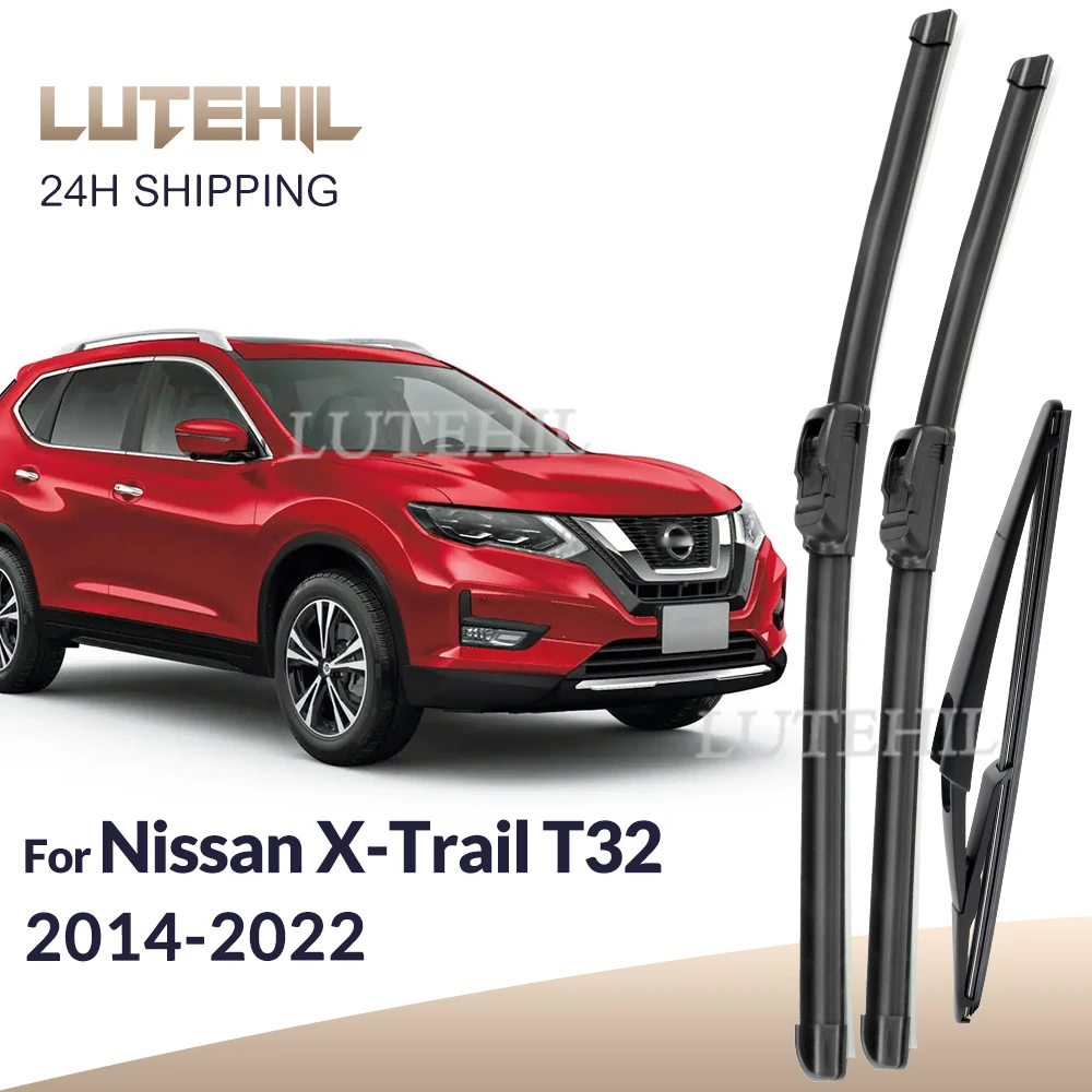

For Nissan X-Trail T32 2014-2022 2015 2016 2017 Wiper Front & Rear Wiper Blades Windshield Windscreen Window Brushes 26"+17"+12"